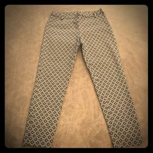 H&M cropped stretchy patterned pants